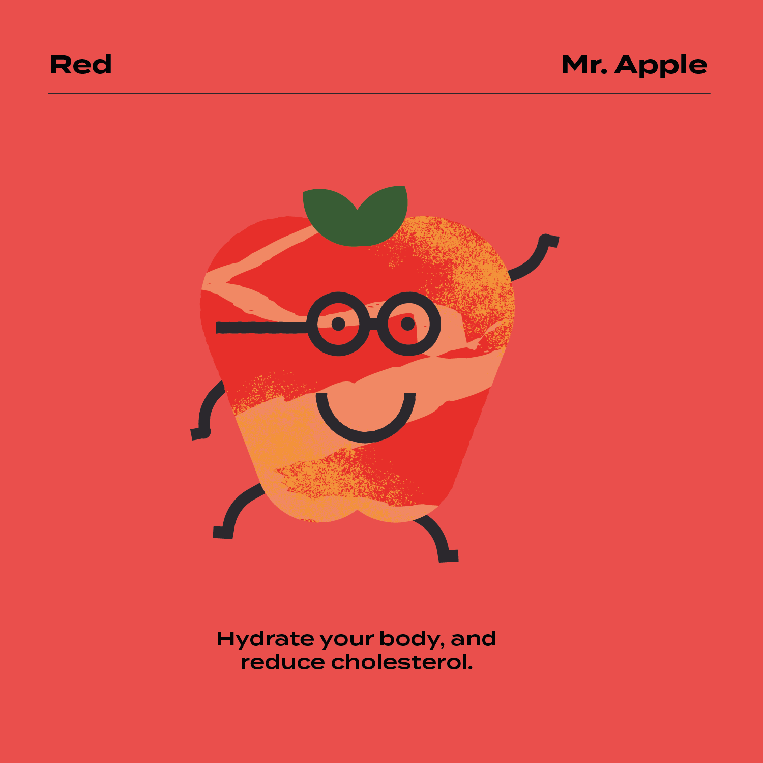 Mr. Apple apple bio drawing fruit goodhabits health healthy illustration illustrator life natural nature stereoplastika texture