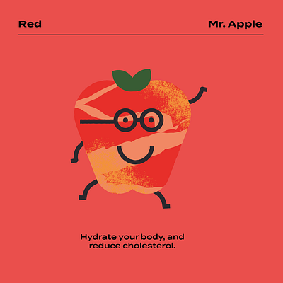 Mr. Apple apple bio drawing fruit goodhabits health healthy illustration illustrator life natural nature stereoplastika texture