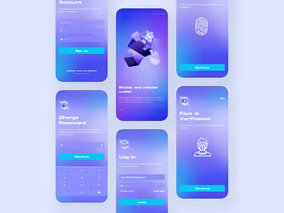 Blockchain wallet login registration app branding design graphic design icon illustration logo ui ux vector