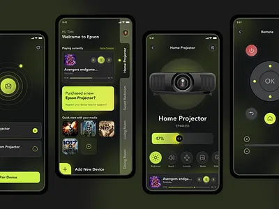 Project Control App animation app appdesign branding challenge design interaction motion graphics projector typography ui uiux ux visualdesign