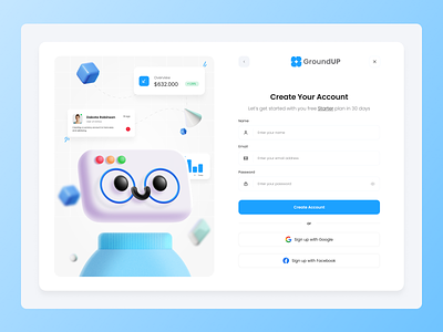 Sign Up Page | GroundUP form login register sign up sign up form sign up page sign up screen sign up ui ui