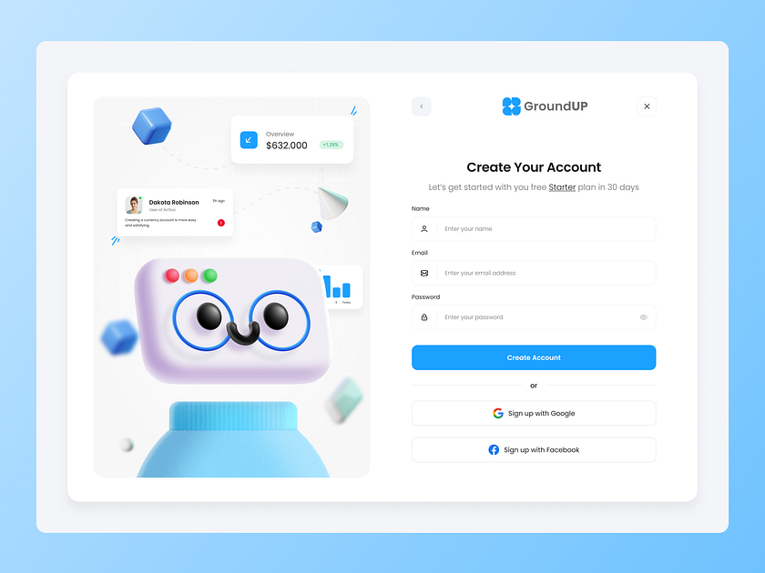 Sign Up UI designs, themes, templates and downloadable graphic elements ...