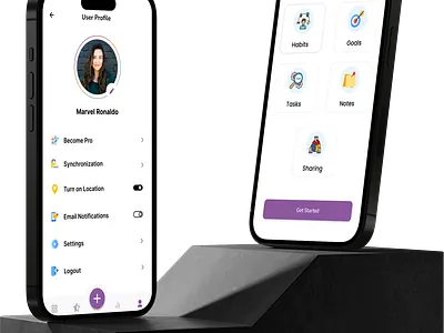 Habit Mobile Application app daily design diet goals habit notes sharing tasks ui ux