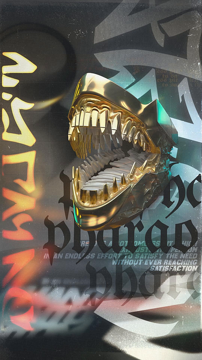 Pharao Greed Design 3d ai concept design graphic design illustration midjourney typography