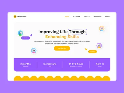 E- learning Landing Page course app e learning landing page learning platform online course online education online learning online school study udemy ui