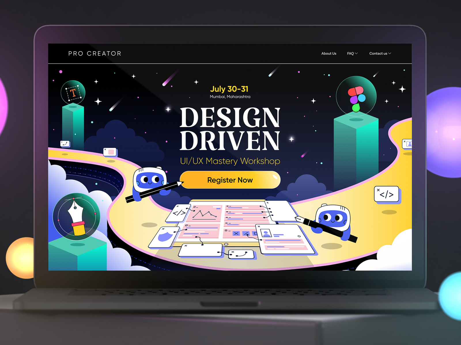 Journey Through Design: UI/UX Workshop Landing Page UI Design by ...