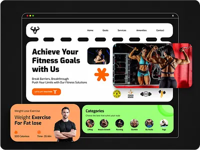 Fitness Web Site Design: Landing Page / Home Page fitness web site design fitness website fitness website landing page web design