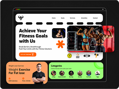 Fitness Web Site Design: Landing Page / Home Page convert figma to html figma to html psd to html psd to wordpress conversion
