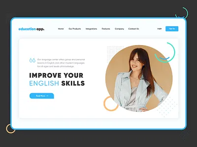 Language Course Landing Page Template language course landing page template ui ux web design website design