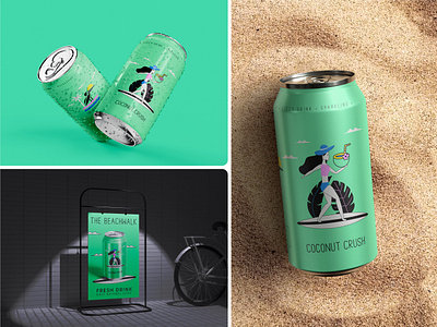 Coconut Crush🥥 branding can can packaging character design coconut design fruit graphic design illustration illustrator juice logo packaging typography vector vectore