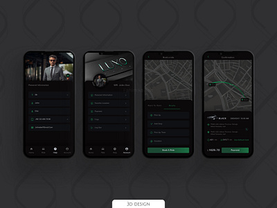 LUXO RIDE application dubi luxo ride ui ux