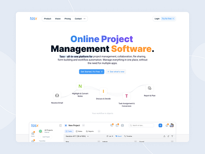 Modern Project Management & B2B Collaboration System graphic design ui ux