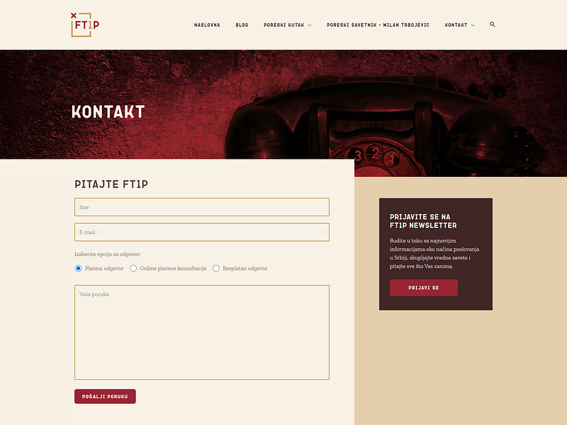 FT1P contact page - #uithursday