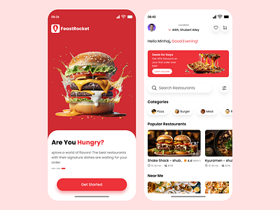 Food Delivery App Design app app screen design application food delivery app mobile app design modern app restaurant ui ui ux