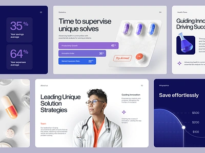 Healthcare Pitch Deck brand identity brand sign branding halo halo lab healthcare identity investments logo logo design logotype marketing packaging pitch deck presentation startup