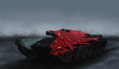 Inoperable 1 antiwar digital painting editorial editorial illustration tank ukraine war