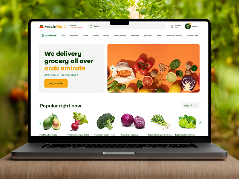 Freshimart Website Design animation branding fintech branding graphic design grocery grocery shop grocery website illustration logo and branding motion graphics product design saas design super market