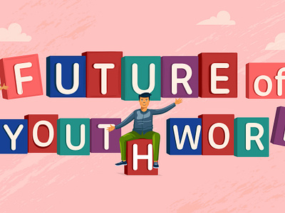 Future of youth work 2d illustration adobe illustration freelance work illustration illustration for publications vector illustration