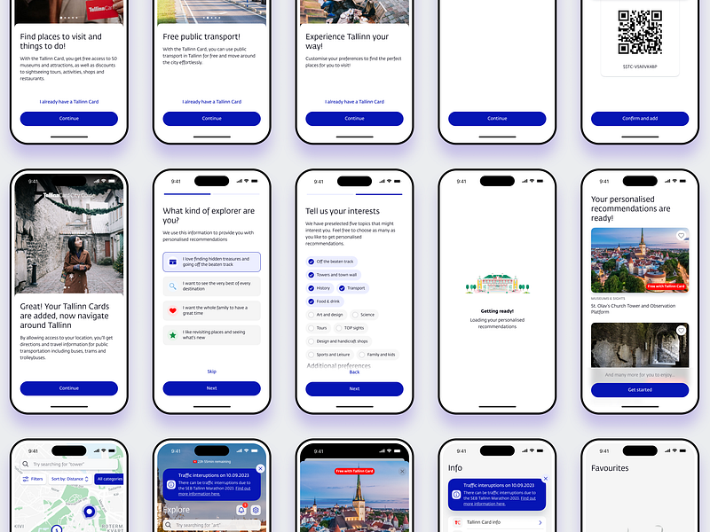 Tallinn City Card Guide – App Design app design design ui ux uxui
