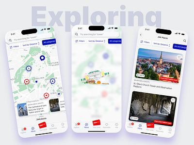 Tallinn City Card Guide - Exploring app design design ui ux uxui