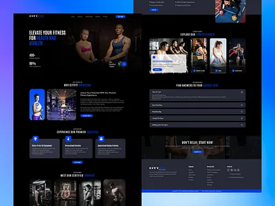 CITYFIT Gym Website Landing Page branding graphic design logo ui
