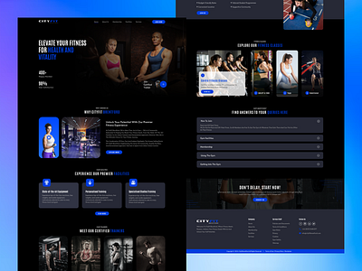 CITYFIT Gym Website Landing Page branding graphic design logo ui