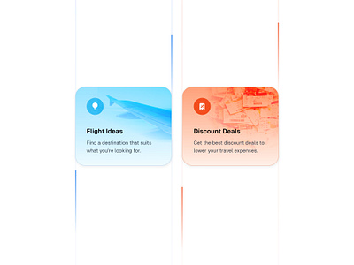 Card UI — Travel Website card card button flight gradient icon illustration travel ui website