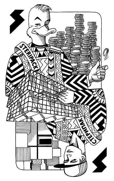 Steripack black and white branding illustration lineart