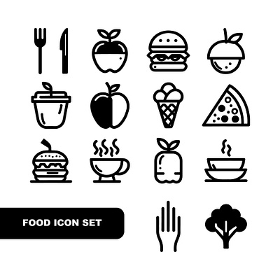 Food Icon Set doodle icon food food doodle food icon icon icon set icon sets icons soup bowl with steam
