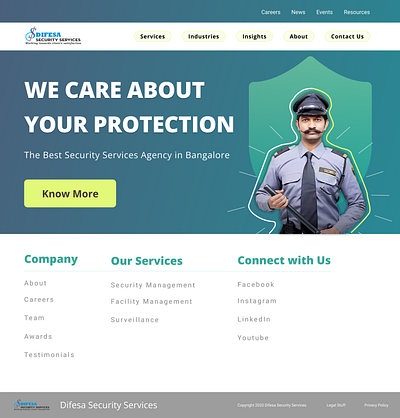 Security Service Hero Page graphic design hero page landing page security ui webdesign
