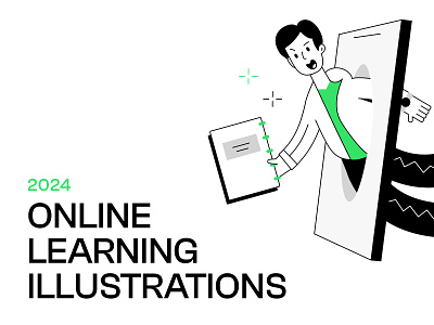Online Learning books boys character creative illustration ecourse education elearning girls homework illustration illustration school laptop learning line illustration minimal online learning people students study work