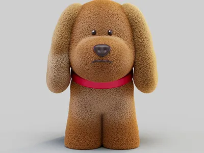 puppy character concept 3d animation c4d character concept design dog graphic design illustration motion graphics octane puppy