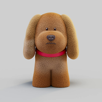 puppy character concept 3d animation c4d character concept design dog graphic design illustration motion graphics octane puppy