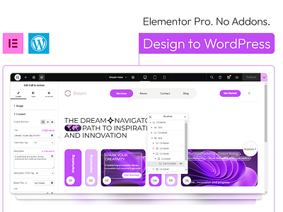 Design to Elementor Conversion design elementor figma to wordpress figma ui landing page ui web web design website website design wordpress website
