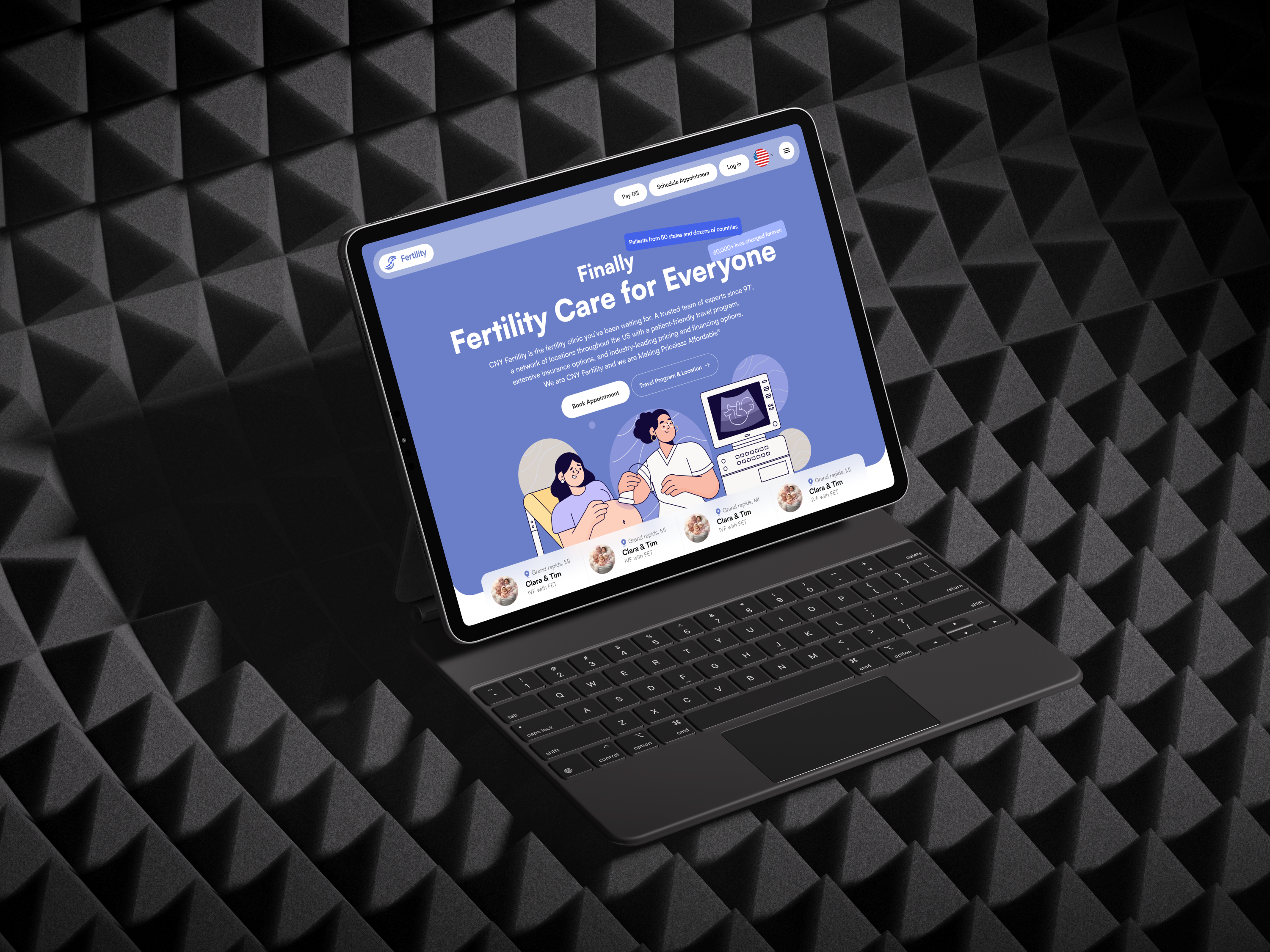 Fertility - Landing Page concept design fertality gt america health health tech hero home page kid lannding page maternity parenting pregnency treatment ui user interface ux web design website design woman