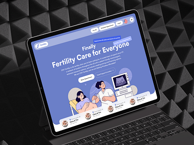 Fertility - Landing Page concept design fertality gt america health health tech hero home page kid lannding page maternity parenting pregnency treatment ui user interface ux web design website design woman