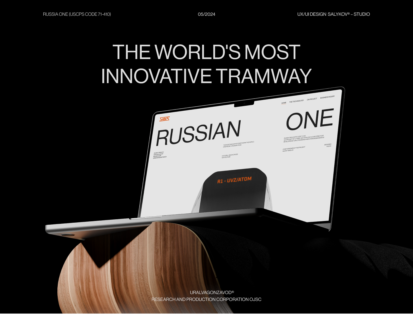 Russian One - Innovative Tram art direction branding concept art design engineering graphic design typography ui user interface ux visual design visual identity web design