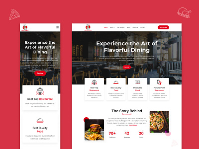 Restaurant Website Design branding figma restraunt ui ux design web ui