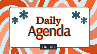 Daily Agenda graphic design