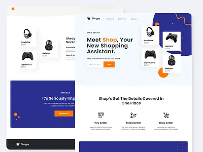 shoppy Website 3d animation branding figma graphic design landing page design logo motion graphics shop shoppy ui uiux design website design website ui