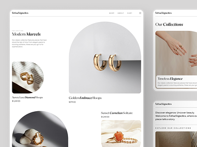 Jewellery E-commerce Landing Page Concept accessories beauty bracelets diamonds earrings ecommerce fashion gemstones gold jewellery jewelry jewels landing page luxury mobileoptimized necklaces pearls silver style web design