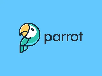 Parrot Bird Mascot Illustration Logo Design animal ara bird cartoon character cockatoo fauna funny graphic design illustration logo logo design macaw mascot nature parakeet parrot simple wild wildlife