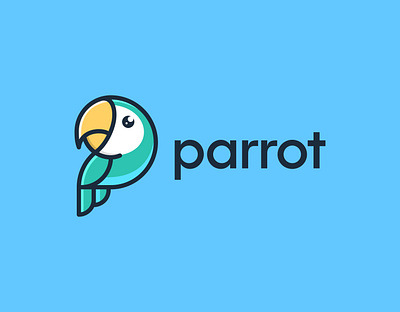 Parrot Bird Mascot Illustration Logo Design animal ara bird cartoon character cockatoo fauna funny graphic design illustration logo logo design macaw mascot nature parakeet parrot simple wild wildlife