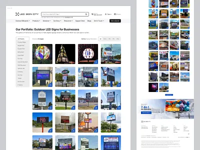 Archive — Gallery page | Custom LED Sign Landing Page archive branding design flat gallery gallery page illustration landing landing page design led sign logo outdoor led screen outdoor led sign typography ui ux web website website design