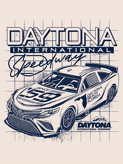 Daytona International Speedway Illustration branding design graphic design illustration logo typography vector