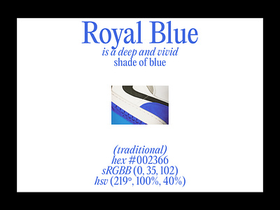 Royal Blue | Editorial layout, pt. 4 design editorial figma graphic design grid landing landing page layout minimal minimalism minimalist poster swiss typographic typography ui ui design user interface web web design