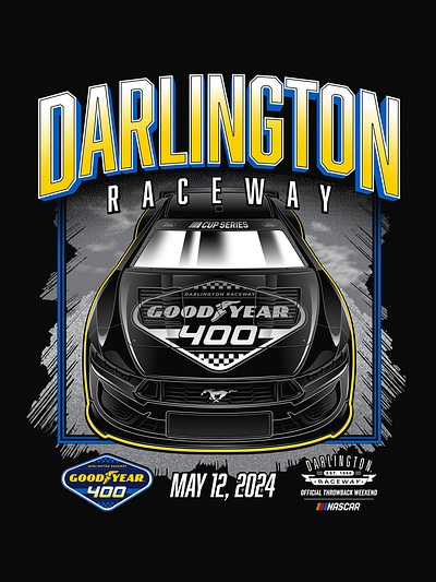 Darlington Raceway Ghost Tee Illustration branding design graphic design illustration logo typography vector