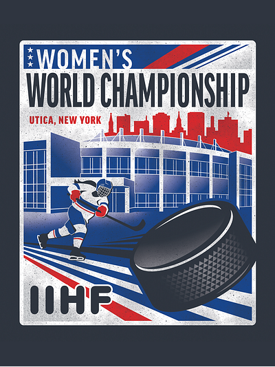 IIHF Women's World Championship Event Tee 2024 branding design graphic design illustration logo typography vector