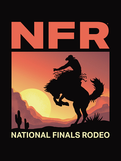 NFR Silhouette Rodeo Event Tee branding design graphic design illustration logo typography vector