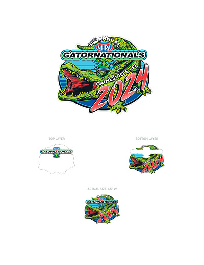 NHRA Gator Nationals 2024 Hatpin Concept branding design graphic design illustration logo typography vector